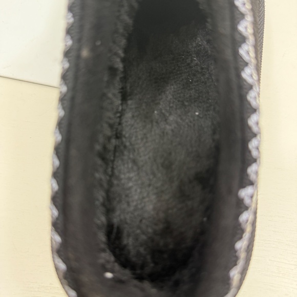 WOMEN BLACK  FUR PLATFORM SLIPPERS 2078 - Picture 5 of 7